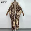 Örtbas winyi 2021 Plusmiddle East Sunmer kadınlar hırka dikiş Kimono Kokteyl Sexicy Boho Maxi Afrika Tatil Batwing Sleep İpek Robe