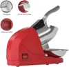 Ice Shaver Prevent Splash Electric Three Blades Snow Cone Maker Roestvrij staal Geschoren ijsmachine 380W 220lbs/hr Thuis en commerciële ijsbrekers (rood)