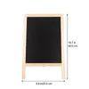 1 Set of Chalkboard Signs Double Erasable Whiteboard Doublesided Blackboard Wooden Stand Massage Board Students Chalk 240227