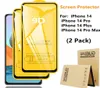 2 PCS Skärmskydd för iPhone 14 13 12 11 Pro Max Mini X Xs XR 6 7 8 Plus SE 9D Fullt skyddande Tempered Glass5869396
