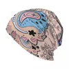 Berets Paisley Boho Ornament Vector Stylish Stretch Knit Slouchy Beanie Cap Multifunction Skull Hat For Men Women