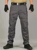 Pantalon cargo mince pour hommes de grande taille avec poches latérales pour le printemps et l'été Pantalon ample surdimensionné tactique pour les hommes grands et grands 230226