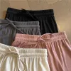 Pantaloni estivi Girls a gamba larga per bambini pantaloni neri a prova di zanzare adolescenti a metà cintura color caramelle pantaloni vestiti per bambini