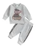 Kleider Neugeborenes Baby Mädchen Winter Outfits Langarm Hase Stickerei Pullover Kleid und Leggings Sets 2-teiliges Set