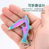 Mini Small, Sharp, Self Defense Outdoor Portable Keychain Hanger Folding Fruit Knife 881665