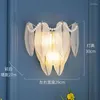 Wall Lamp Nordic Modern Lights Sconce Bedroom Decor Indoor Lighting Home Living Room Bedside Mirror Feather Glass Fixture