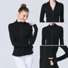 Lulemen Veste de sport pour femme - Col montant - Demi-fermeture éclair - Manches longues - Chemise de yoga fine - Manteau de pouce - Vêtements de sport