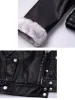 ジャケットSungtin New Design Womens Leather JacketFaux Fur Moto Coat Fashion Streetwear Autumn Winter Basic Jacket Memale Outerwear