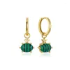 Boucles d'oreilles pendantes Aide en argent Sterling 925, ovale, breloque en pierre naturelle colorée pour femmes, jolie étoile Turquoise accrocheuse