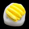 Moule à gâteau en forme de banane, moule en silicone, moules à mousse de dessert français en forme de fruit 3D, moules à dessert de pâtisserie au chocolat, décoration de gâteaux également pour bougies et savon 122020