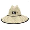 Bérets Gemvie Shell Glands Cowgirl Chapeau d'été Paille pour femmes Hommes Western Cowboy Lady Trendy Tissé Sun Beach Cap 2024