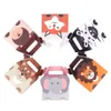 جديد 10/20pcs Safari Favors Lion Fox Elephant Zoo Animals موضوع عيد ميلاد سعيد صناديق الحلوى