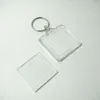 En gros pas cher blanc acrylique carré Po porte-clés insérer 1 5 '' 1 5 '' Po porte-clés 2000 pièces LOT Shipp248e
