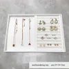 Sprzedawanie klasycznego białego skórzanego naszyjnika do pierścienia kolczyka na boksie biżuteria Jewellerka Biżuteria Organizator biżuterii pudełko 240222