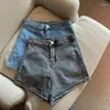 Shorts pour femmes taille haute femmes été rétro a-line pantalon jean pour petits vêtements