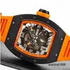 Diamantuhr Designer-Armbanduhr RM Armbanduhr Rm030 Automatische mechanische Uhr Rm030 Keramik Orange Storm Limited Edition Mode Freizeit Sport Handgelenk
