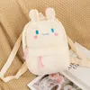 Hot selling Korean version of Instagram cute furry large capacity backpack 2023 new cartoon street candy colored plush backpack