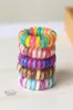 7 Colors Fabric Telephone Wire Hair Band Gradient Mermaid Glitter Ponytail Holder Elastic Phone Cord Line Hair Tie Hair Accessorie7957093