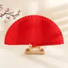 1 peça de ventilador dobrável artesanal de madeira retrô chinês, leque de bolso para decoração de casa, festa de casamento 240305