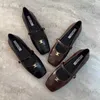 Dress Shoes 2024 Spring New Flat Sole Soft Sole Soft Leather Mary Jane Single Shoes Womens One Button Strap Shallow Mouth Small Leather Shoes T240305