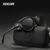 KDEAM gafas de sol piloto Steampunk espejo UV400 gafas hombres mujeres gafas de conducción al aire libre con estuche gratis 240220