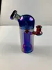 Hookah Grosso Vidro Bong Fab Egg Tubulação de Água Crânio Beaker Dab Rig Bola Reciclador Dobrado Pescoço Rosa Puprle Cor Dab Rig Bong Ash Catcher Gravity Hookah