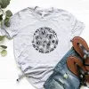 T-Shirt Mantar Orman Vgean Tshirt Kadınlar Pamuk Sarı Grafik Tee Magic Shrooms Üstler Gotik Hiphop Tee Sharmshipping