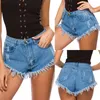 Jeans pour femmes Femmes Pantalons d'été Femmes Streetwear à la mode Pantalons minces Sexy Taille haute Slim Denim Shorts Beach Bottom