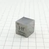 Cubo de háfnio espelhado 0,39 polegadas, cubo de elemento gravado polido de metal Hf 99,9% puro