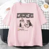 T-shirt Femme Tshirt Streetwear Japonais Harajuku Drôle Boire Chat TShirt 100% Coton Été Dessin Animé T-shirt Unisexe Hip Hop Tops Tees