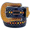 Ceinture de diamant brillant hommes femmes ceinture de créateur Simon ceintures pour hommes femmes cuir artificiel souple de haute qualité durable multicolore avec strass Bling