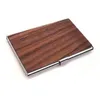 Professional Wood Business Card Holder Pocket Case Slim Carrier Holders For Men & M7DD Jewelry Pouches Bags265p