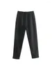 Pantalon femme femme chic tenue de bureau vintage taille haute fermeture éclair femme cheville pantalon