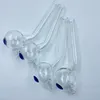 Tubo queimador de óleo de vidro pirex curva de 12cm, tubos de qualidade de cor clara, tubos grandes transparentes, pontas de unhas