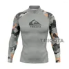 Swimwear Women Surfing Diving Rash Guard T-shirts Hommes à manches longues Swimming Tops Tops Gym serré Ting Ting Boxing Sun Protection Running
