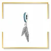 Loose Gemstones 925 Sterling Silver Feather Wing Charm Rerto Heart Charms Bead For Pendant Plata De Ley Original DIY Bracelet Jewelry