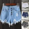 Damesshorts Dames Zomer 5 kleuren Hoge taille Knoopsluiting Gescheurde Street Wear