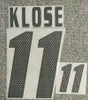 2002 11 Klose Nameset 13 BALLACK Impressão DIY Personalize qualquer nome e número de transferência de ferro Badge4802200