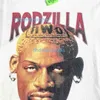 Saint Rebel Rodman American West Coast Street Graffiti Hip Hop Wash Tide Brand Kort ärm T-shirt för män iby8
