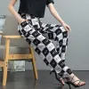 Capris Pantaloni da donna nuovi estivi Pantaloni da spiaggia in seta di cotone Moda retrò Casual Legare i piedi Pantaloni harem Bloomers Pantaloni repellenti per zanzare