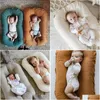 7545Cm Born Baby Lounger Portable Nest Bed For Girls Boys Cotton Crib Toddler Nursery Carrycot Co Sleeper 230525 Drop Delivery Dhiul