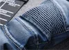 Jeans masculinos Mens jeans Angustiado Robin Motociclista Rock Revival Skinny Slim Rasgado Buraco Marca Denim Calças Homens Designer 240305