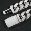 Bijoux Hip Hop diamant hommes 13 Mm collier cubain Moissanite S925 argent 14 carats or chaîne de collier cubain