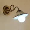 Wall Lamp Bar Counter Lights Modern Matsal Ceramic Corridor Hall AMERICAN LOFT SCONCE BALCONY ANTI Målad belysning