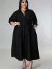 Dresses Wmstar Plus Size Dress for Women Clothing Shirts Maxi Dress Fashion Pleated Outfits Fall Clothes Wholesale Dropshipping 2023