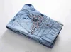 2020 nouveaux hommes droit coupe ajustée Biker jean avec fermeture éclair vêtements pour hommes trou distrait Style Streetwear luxe Robin jean