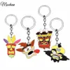 Mqchun Crash Bandicoot Game kluczowe łańcuchy dla mężczyzn kobiety cosplay pies klęcznikowy klęcznik męski anime biżuteria Kluczowe uchwyty na Keyring pamiątki1195w