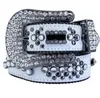 Ceinture de diamant brillant hommes femmes ceinture de créateur Simon ceintures pour hommes femmes cuir artificiel souple de haute qualité durable multicolore avec strass Bling