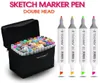 80 Colors Artist Dual Head Sketch Copic Markers Set för manga Marker School Ritning Marker Pen Design Supplies4349003