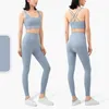 Women's Tracksuits Seamless yoga set womens fitness and sportswear sports wear gym clothing exercise wear two-piece set high waisted leg crop top J240305